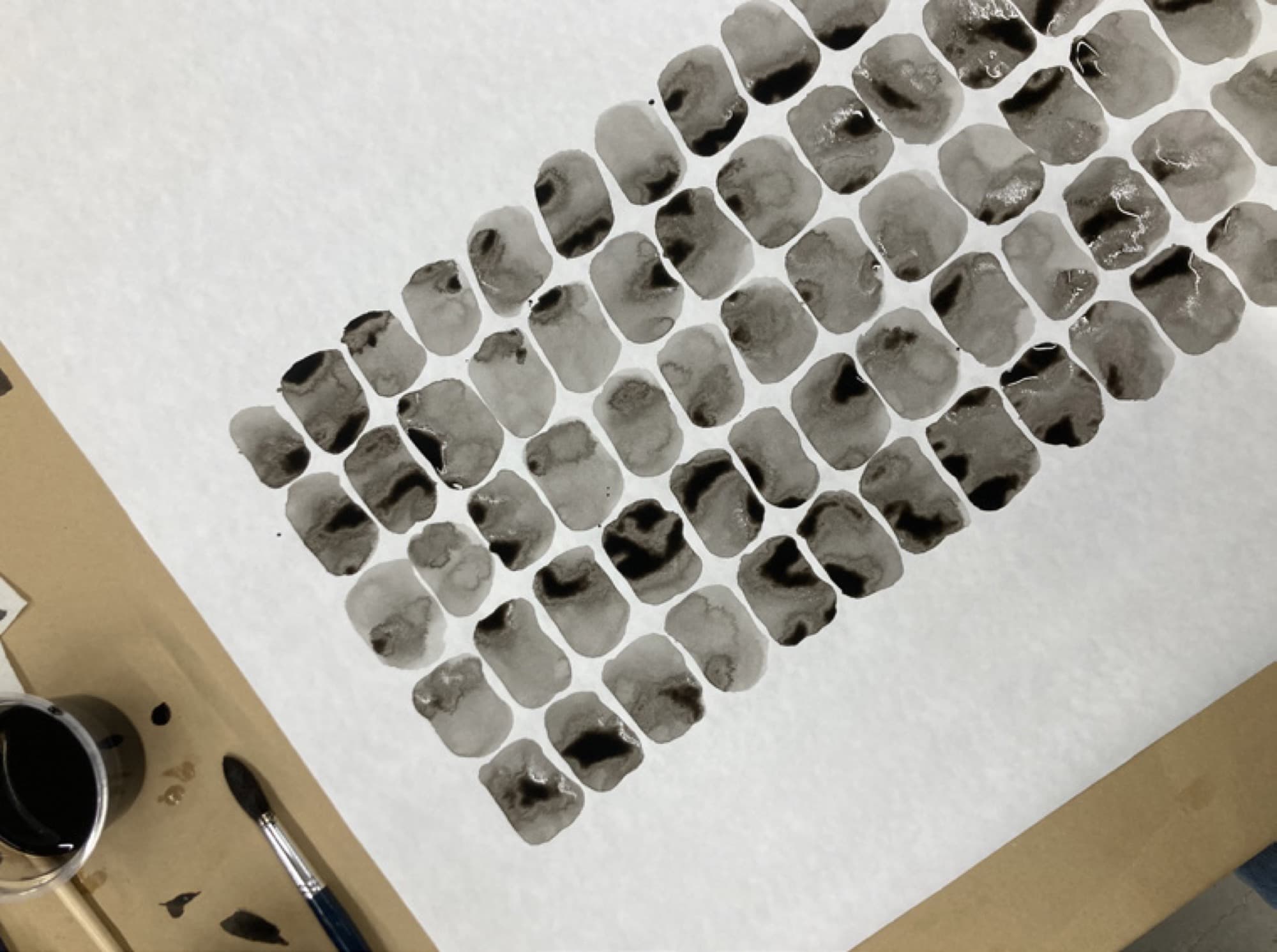 Polar Bear repeat pattern in earthy grey tones