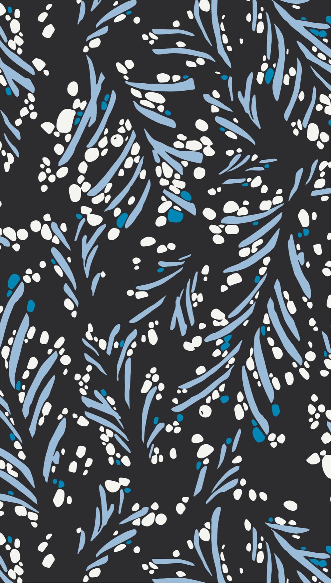Matches Flowers repeat pattern in navy and orange